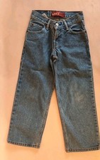 LEVI'S Boys 550 Relaxed Fit Straight Jeans Size 8 W24 L22 Blue Cotton Red Tab