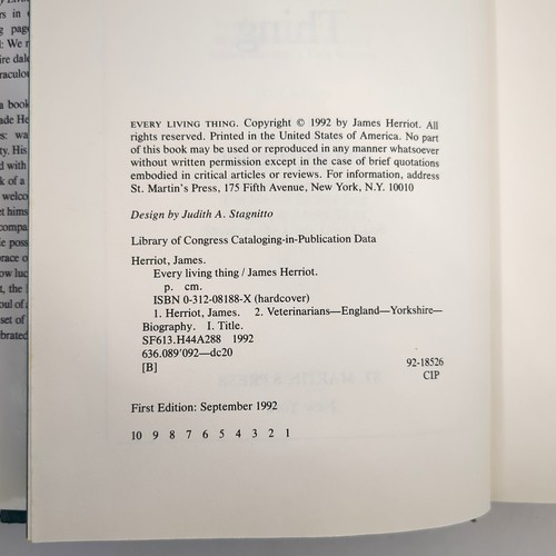 Every Living Thing Veterinary Stories England Hardcover Book James Herriot 1992 - Picture 10 of 24