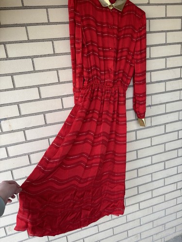 Vintage 70s Christian Dior Silk Dress - Picture 2 of 7