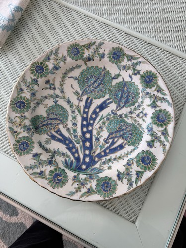 Rhodes / Ikaros?RARE Greece Plate / Floral Beautiful Gold Highlights  13.5"