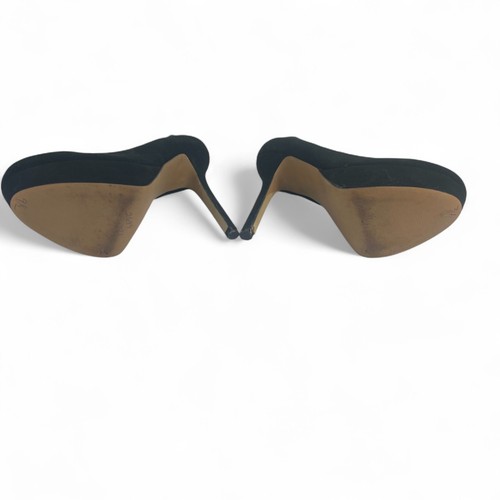 Steve Madden Bevv schwarze Wildleder-Plateauschuhe hoher 6"-Absatz Größe 9,5 Stilletto sexy - Bild 8 von 8