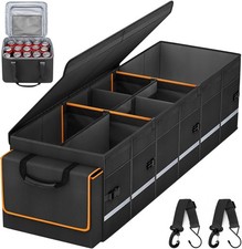 Car Trunk Organizer Storage Lid Leakproof Cooler Bag 6 Dividers Collapsible Car Trunk Organizer Storage Lid Leakproof Cooler Bag 6 Dividers Collapsible