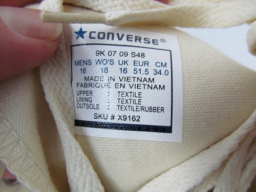 Converse All-Star Hi Tops X9162 Men’s 16 Women’s 18 Sneakers Navy White - Picture 3 of 5