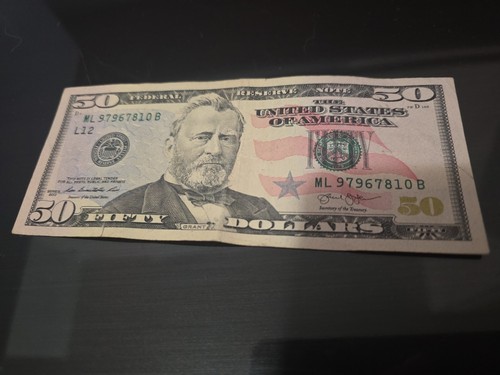 $50 Fifty Dollar Bill. Star Note* 2013 4 FANCY SERIAL - Picture 2 of 8