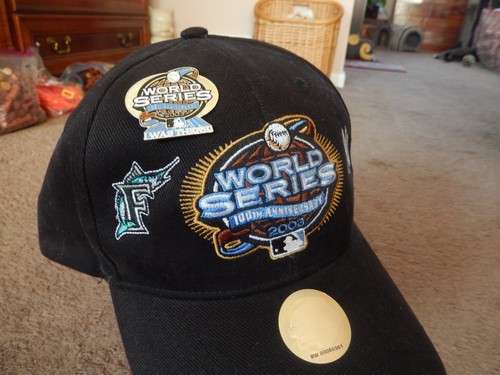 World Series 2003 Yankees/Marlins Strapback Baseballmütze 100. Jubiläum & PIN - Bild 11 von 14