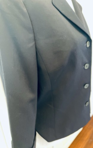 Lands' End Women's Black Lightweight Blazer Jacket Cuffed Business Work Sz 10 - Picture 9 of 12