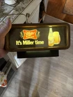 Vintage Miller Beer Lighted Bar Sign “Its Miller Time” Has Switch Works