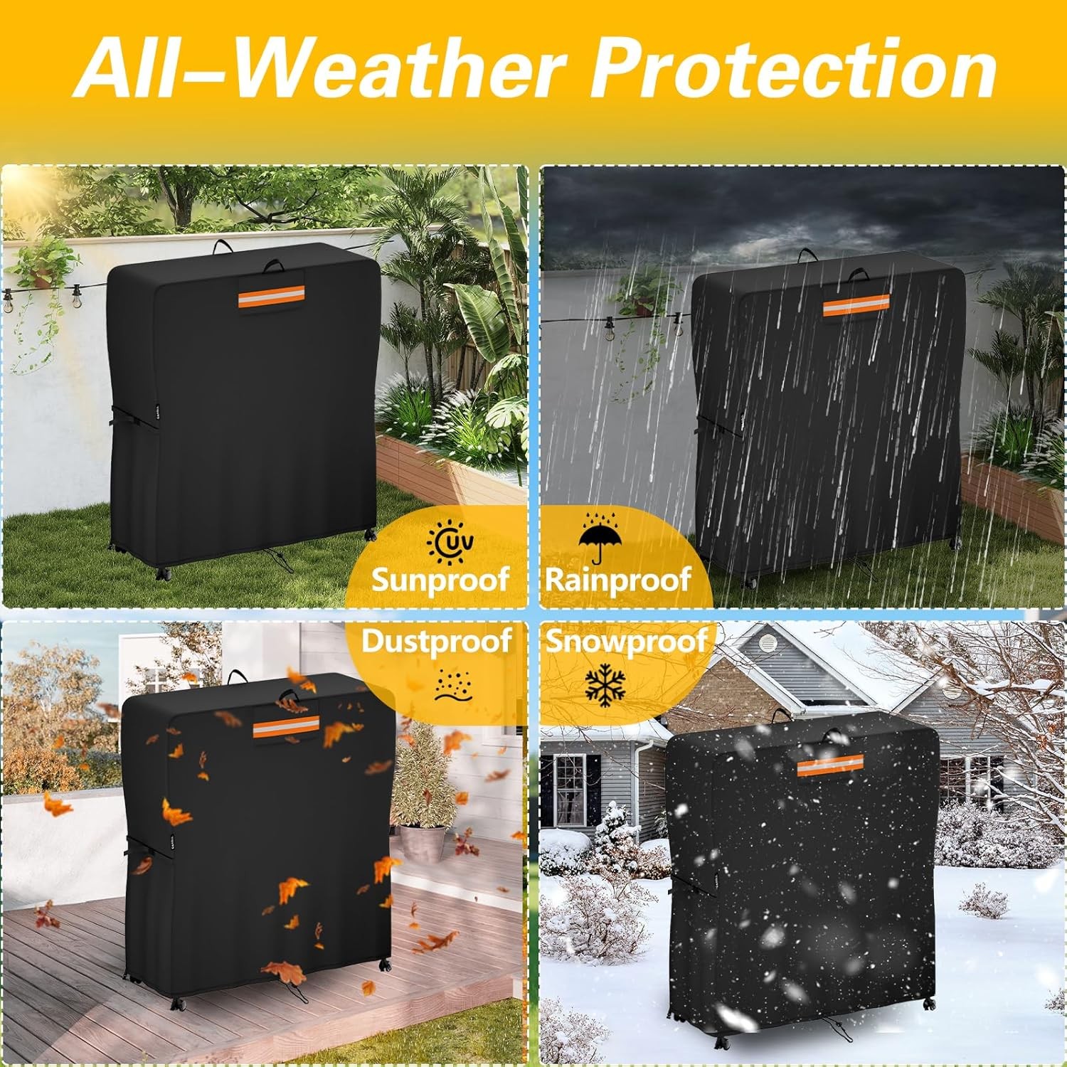 1Pc 50 Inch Outdoor TV Cover for Mobile TV Carts With Floor Stand Base 420D