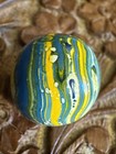 Christensen Agate Swirl marble vintage  Blue ~ Yellow — photo 4
