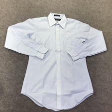 Geoffrey Beene Dress Shirt Mens 14.5 32/33 White Fitted Slim Fit Long Sleeve