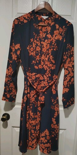 Nanette Lepore Herbst Blumen Biesen Kleid adrett Größe 12 Damen Gilmore Boho  - Bild 12 von 14