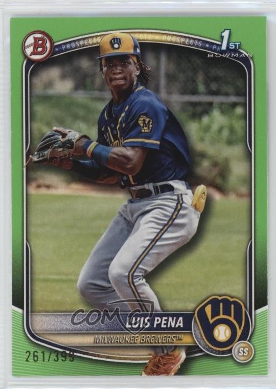 2025 Bowman Prospects Neon Green 261/399 Luis Pena #BP-38 1r8k