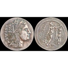 275-250 BC Ancient Greek Coin Icarus and Athena Tetradrachm 28mm