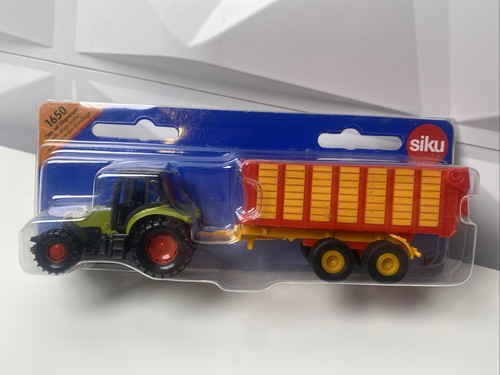 Siku 1650 Claas Tractor with Silage Trailer 1:87 Diecast Toy