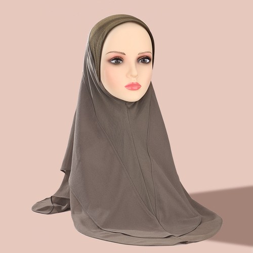 One Piece Women Chiffon Hijab Scarf Shawl Muslim Pull On Turban Scarves Cover - Picture 26 of 29