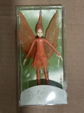 Tassie Fairy, 4” Handmade Fairy From Thailand. #RF202 Orange Glitter