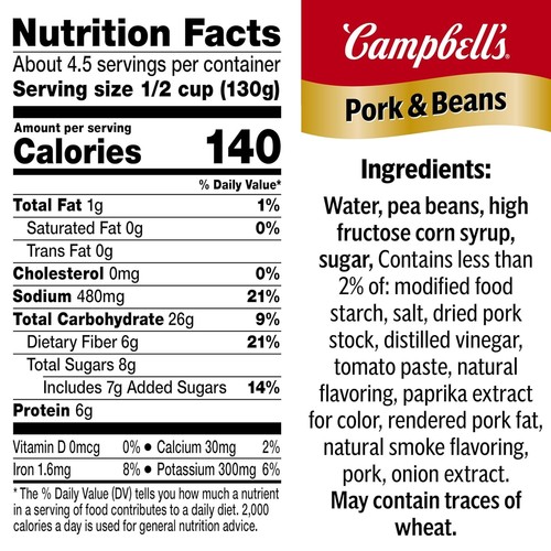 Campbell's Canned Beans, Pork and 19.75 oz. Ounce (Pack of 12) - Picture 6 of 6