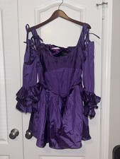 Widow Purple Corset Goth Renaissance Top
