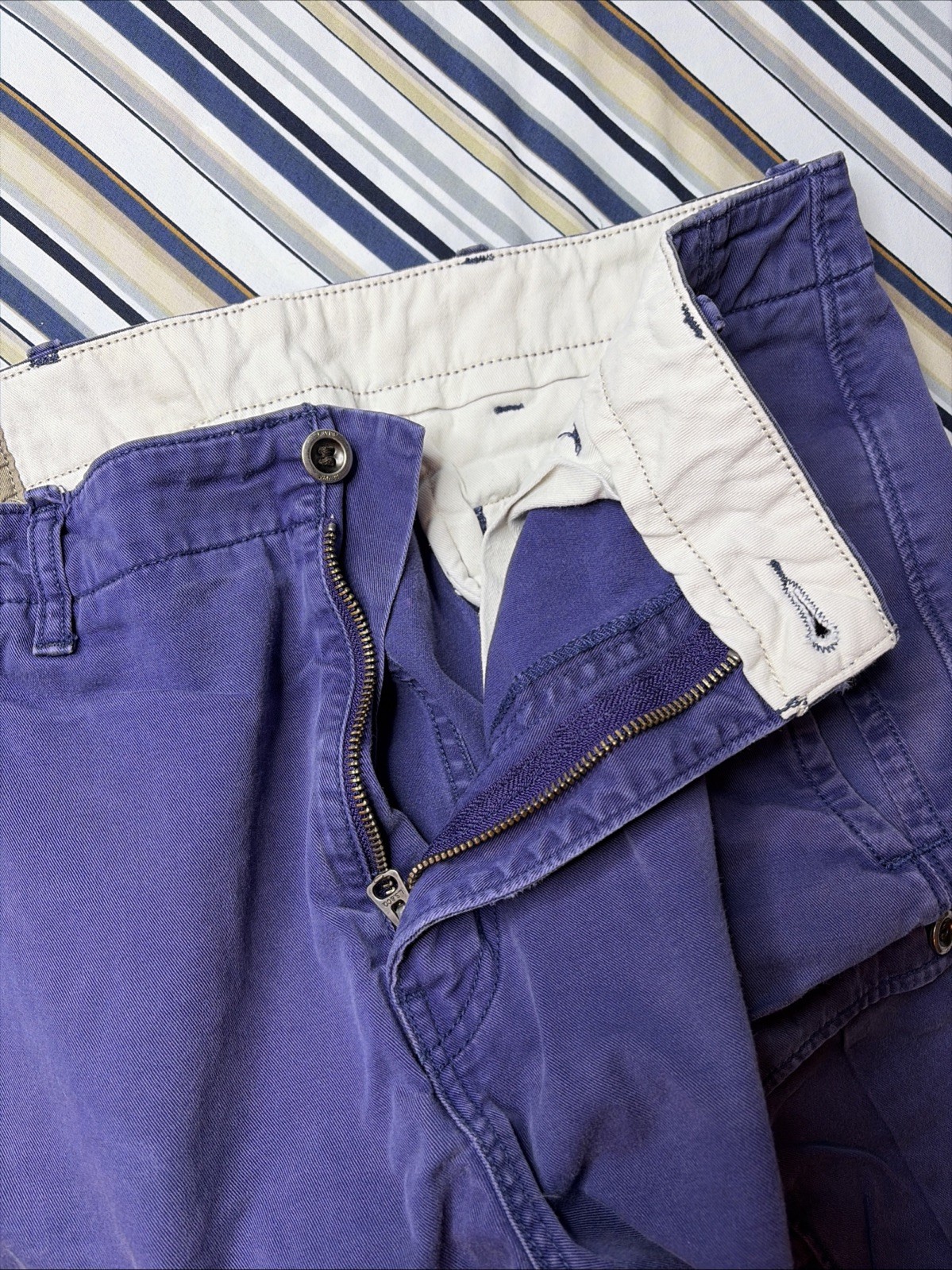 Levi's Men's Cargo Shorts Purple Heavy Cotton Size 32W Vintage Old School thumbnail 7