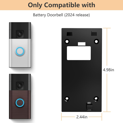 No-Drill Ring Doorbell Mount for All-New Battery Doorbell (2024 Release), Strong - Picture 2 of 12