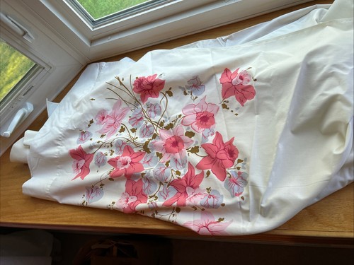 Juego de sábanas dobles vintage Maritex rosa estampado floral plano ajustado y 2 fundas de almohada - Imagen 11 de 14