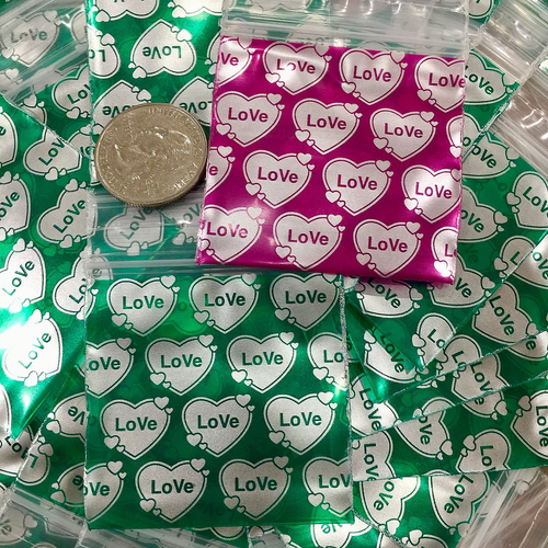 Bolsos BaggiesSince 1987 - 2020 con cremallera sello BOLSOS CONEJITO PERLA ROJO PLATA 100 UN. 👀Detalles🔽 - Imagen 2 de 15