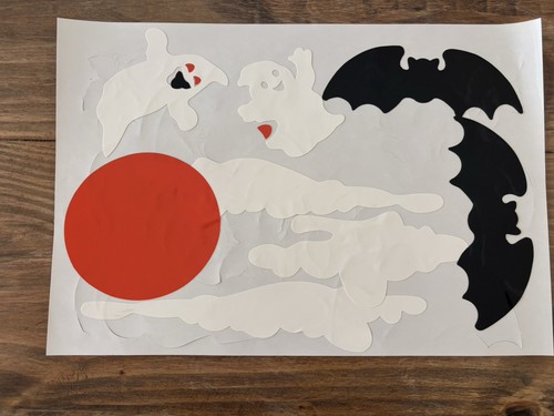 Vintage Stik-ees Halloween Window Clings Witches Ghostly Brew & Icky Spider Webs - Picture 16 of 16