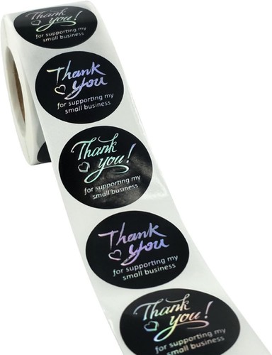 500Pcs 1-1/2" Thank You Stickers Thank You For Supporting Small Business Labels - Picture 113 of 154