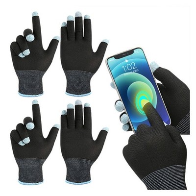 2 Pairs Touch Sensitive Gloves Gaming Gloves for Daily Commuting Phone Use Needs