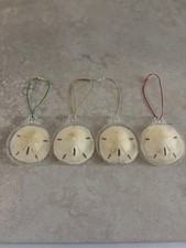 Real Sand Dollar Holiday Ornaments Hand Made Custom