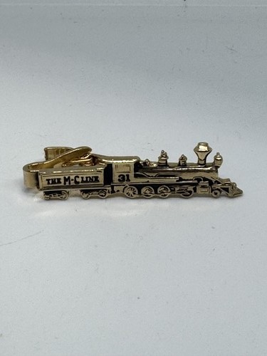 Fermacravatta The M-C Line 31 Train Vintage Tono Oro 2,75 Pollici Unica - Foto 1 di 8