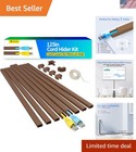 Elegant 125in Brown Wire Cover - Easy Installation Cable Hider for Homes