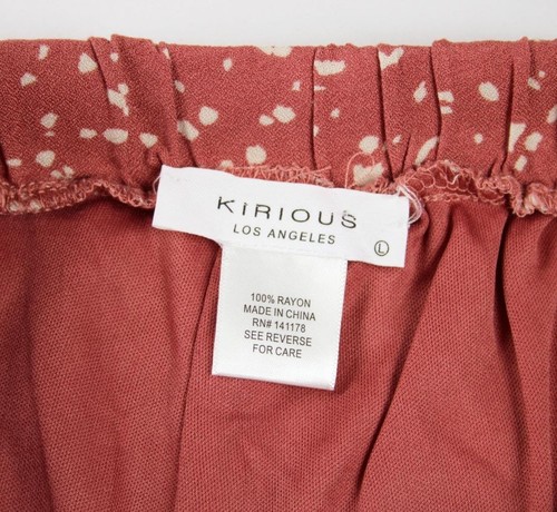 Pantalones Cortos Kirious Mujer L Pull-On Cintura Elástica Forrados Volantes Rayón Rosa $58 NUEVO - Imagen 3 de 3