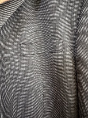 Macy's Alfani 2 Piece Suit Dark Grey 44" M Sports Coat Blazer Jacket 36" Pants - Picture 10 of 14