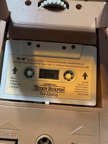 VTG Teddy Ruxpin Teddy Bear 1984/1985 WOW Worlds Of Wonder Cassette/ Repair Read - Picture 8 of 12