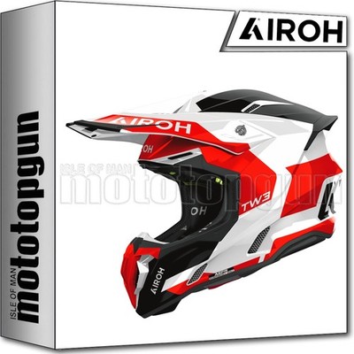 AIROH MOTORCYCLE OFFROAD HELMET TWIST 3 TW3F55 FANCY GLOSS RED L