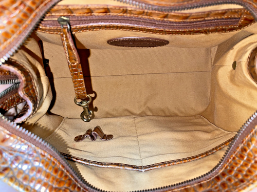 Bolso de mano BRAHMIN Pocomo de cuero italiano almendra tostada Melbourne - Imagen 10 de 16