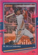 2020 Donruss Baseball Holo Pink Variation #170 Ronald Acuna Jr.