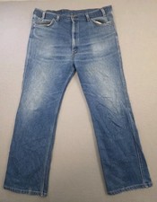Vintage Levis 517 Bootcut Jeans Mens 40x30 Blue Denim 80s USA Made Faded Red Tab
