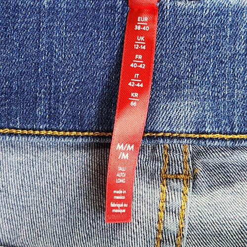 Spanx Jeans Womens Medium Tall Long Vintage Indigo High Rise Pull-On Wide Leg - Picture 12 of 16