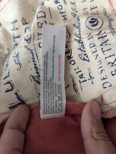 Fat Face Cropped Chinos Trousers Size 12 Pink - Picture 7 of 11