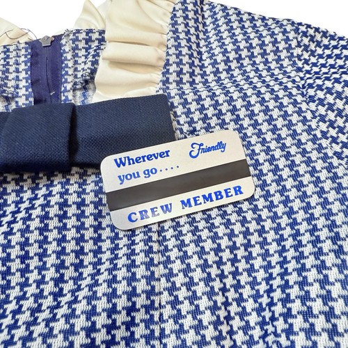 Vintage 1970’s Friendly's Restaurant Womens Employee Uniform w/ Apron & Name Tag - Picture 4 of 12