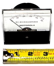 MOTOROLA Vintage DC Microamperes Panel Gauge 0-50 - Nice Condition