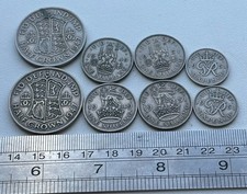 Batch of 8 Coins from the reign of George VII 1947-1951.