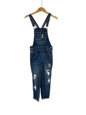Justice Kids Distressed Dark Wash Denim Overalls Stretch Girls Size 12 New