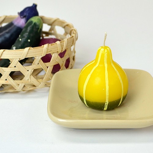 Japanese Candle Intricately Crafted with Prayer Designs Offering Vegetable - Picture 6 of 11