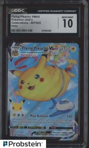 2021 Pokemon Celebrations 007/025 Flying Pikachu VMAX Holo CGC 10 GEM MINT