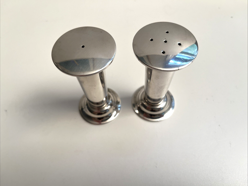 Post Modern Robert AM Stern for Swid Powell Italy Silver Salt & Pepper Shakers - Picture 6 of 11