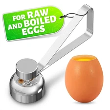 Egg Cracker Tool Raw Eggs Shell Crackers for Easy-Boiled Eggs Stainless Steel