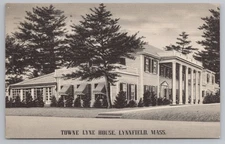 Towne Lyne House Lynnfield Massachusetts Postcard 1954 Vintage Linen